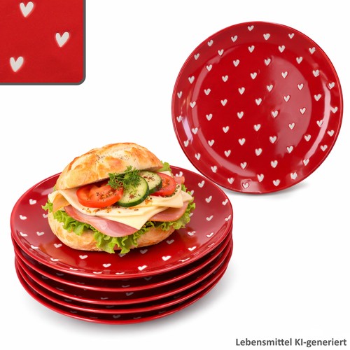 6er set love kuchenteller - love,