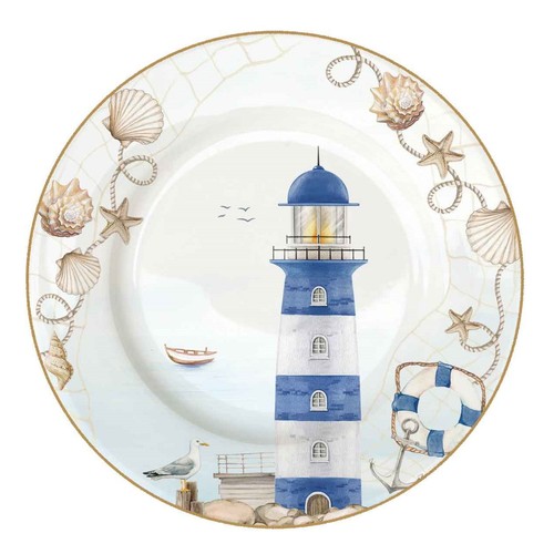 Kuchenteller blue lighthouse - blue,
